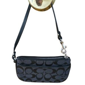 Coach Black Signature Wristlet